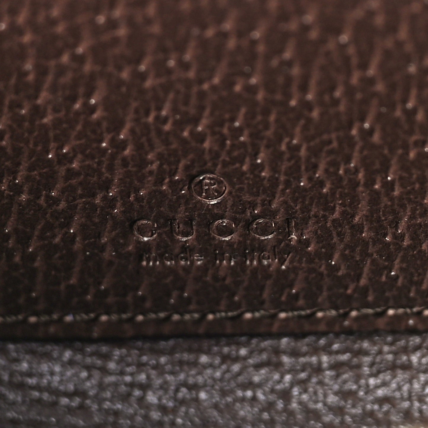 GG Supreme Monogram Textured Dollar Calfskin Web Ophidia Zip Around Card Case Wallet Beige Ebony New Acero