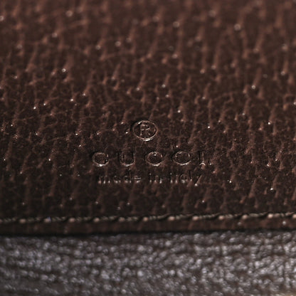 Gucci GG Supreme Monogram Textured Dollar Calfskin Web Ophidia Zip Around Card Case Wallet Beige Ebony New Acero 6 of 9