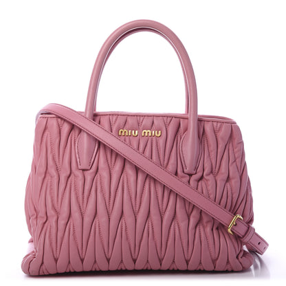 Miu Miu Nappa Matelasse Tote Loto 1 of 14