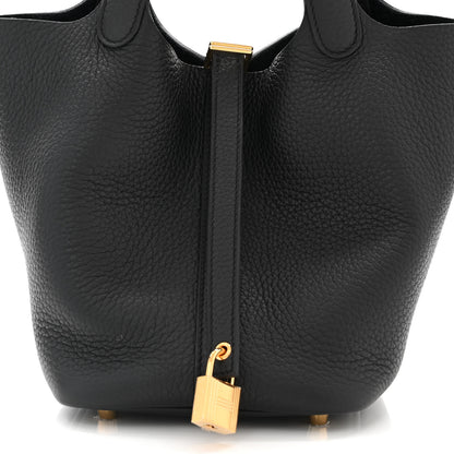 Hermes Taurillon Clemence Picotin Lock 18 PM Black 8 of 11