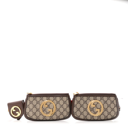 Gucci GG Supreme Monogram Textured Dollar Calfskin Mini Blondie Belt Bag Beige Ebony New Acero 1 of 10
