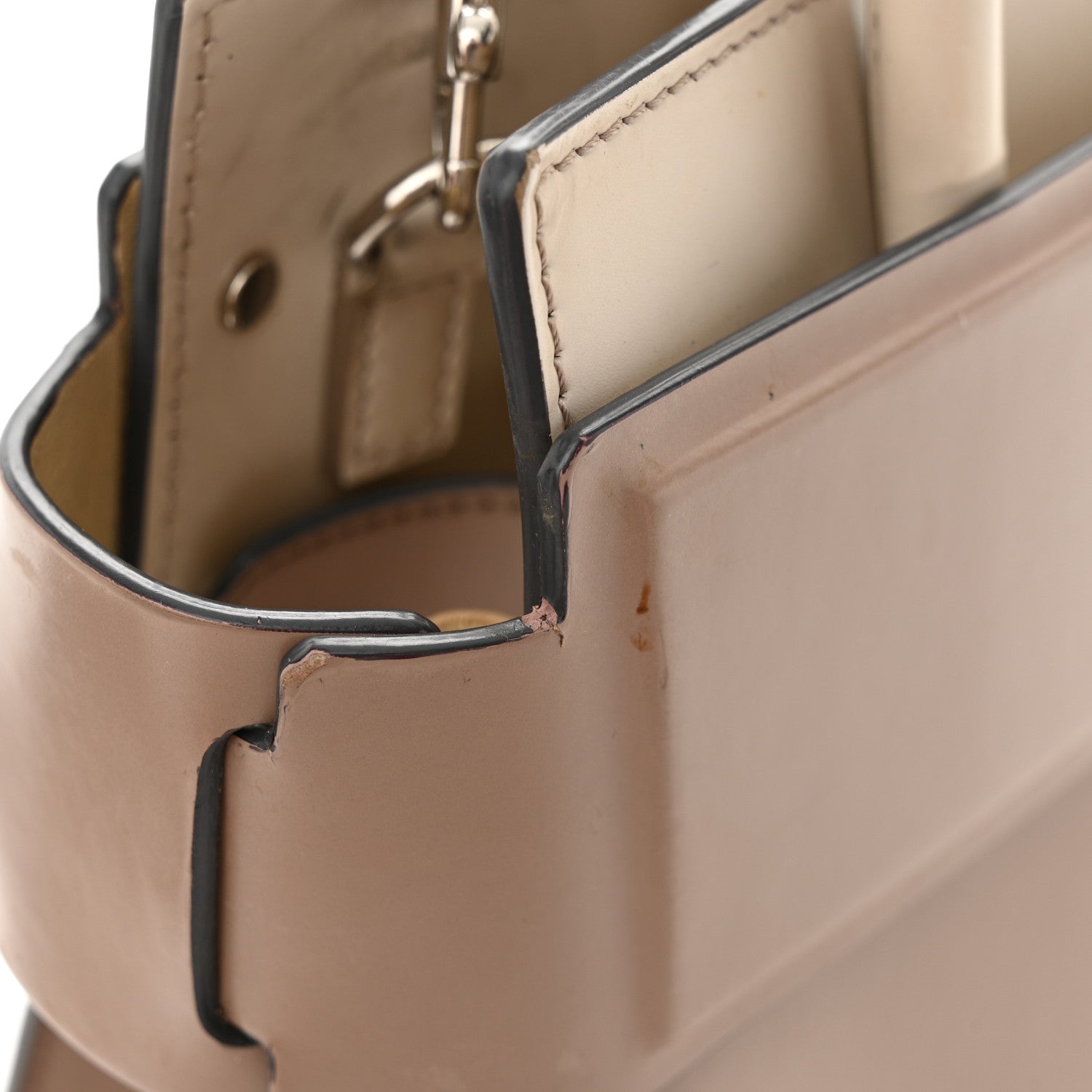 Givenchy Smooth Calfskin Bi-Color Mini Horizon Satchel Linen Off-White 15 of 15