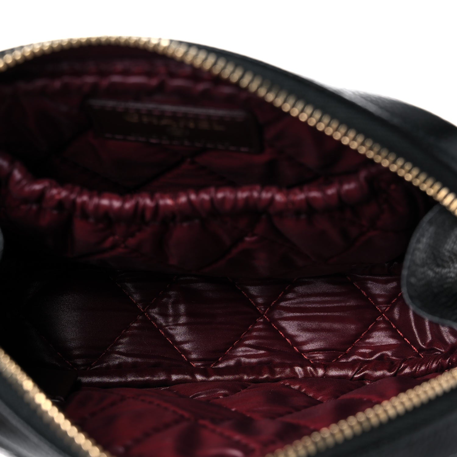 Chanel Caviar Quilted Small Curvy Pouch Cosmetic Case Black 5 of 10