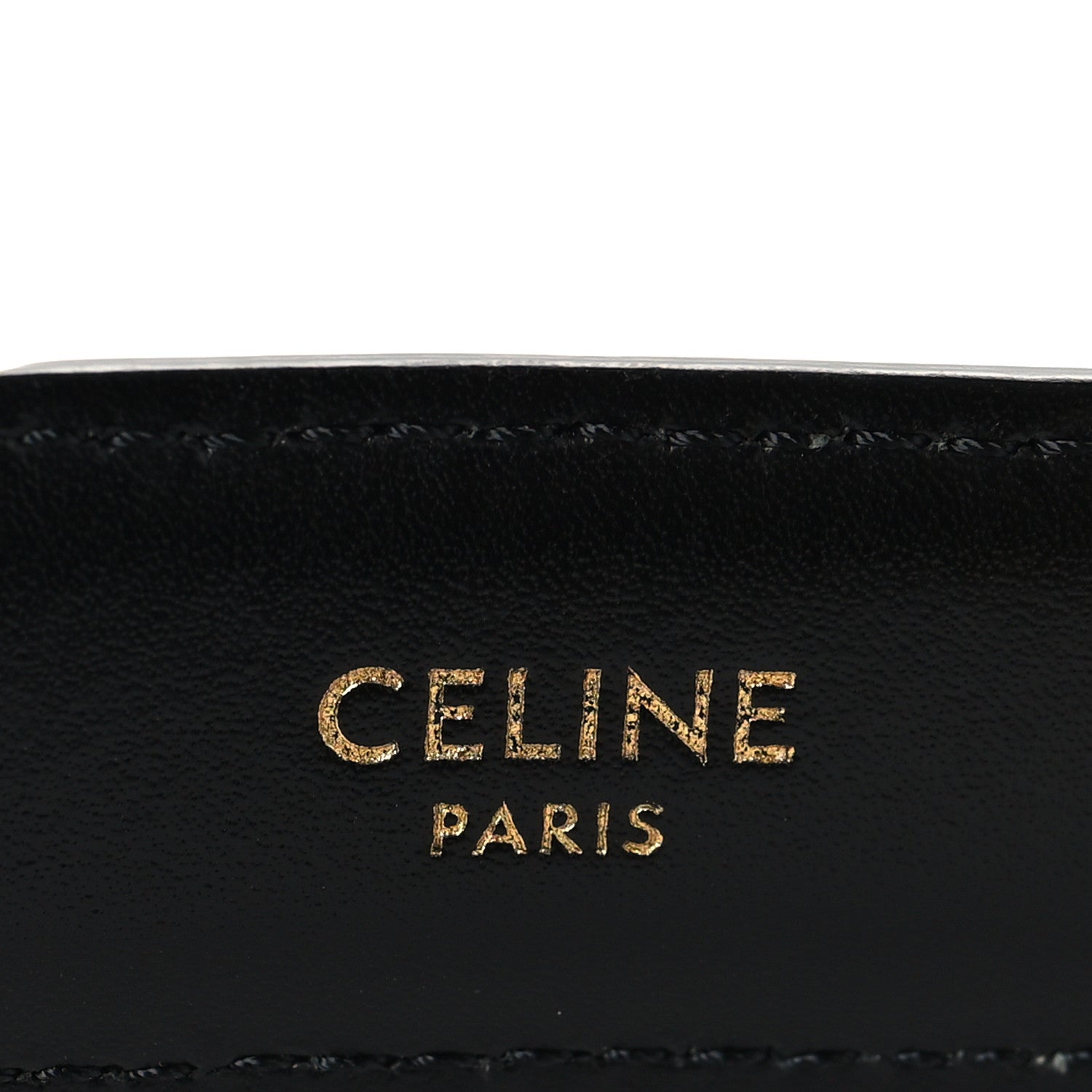 Celine Box Calfskin Medium 25mm Triomphe 75 30 Belt Black 5 of 7