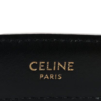 Celine Box Calfskin Medium 25mm Triomphe 75 30 Belt Black 5 of 7