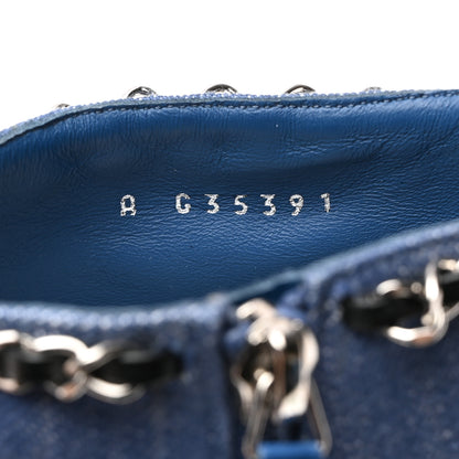 Chanel Denim Grosgrain Cap Toe Short Boots 40 Blue 8 of 9