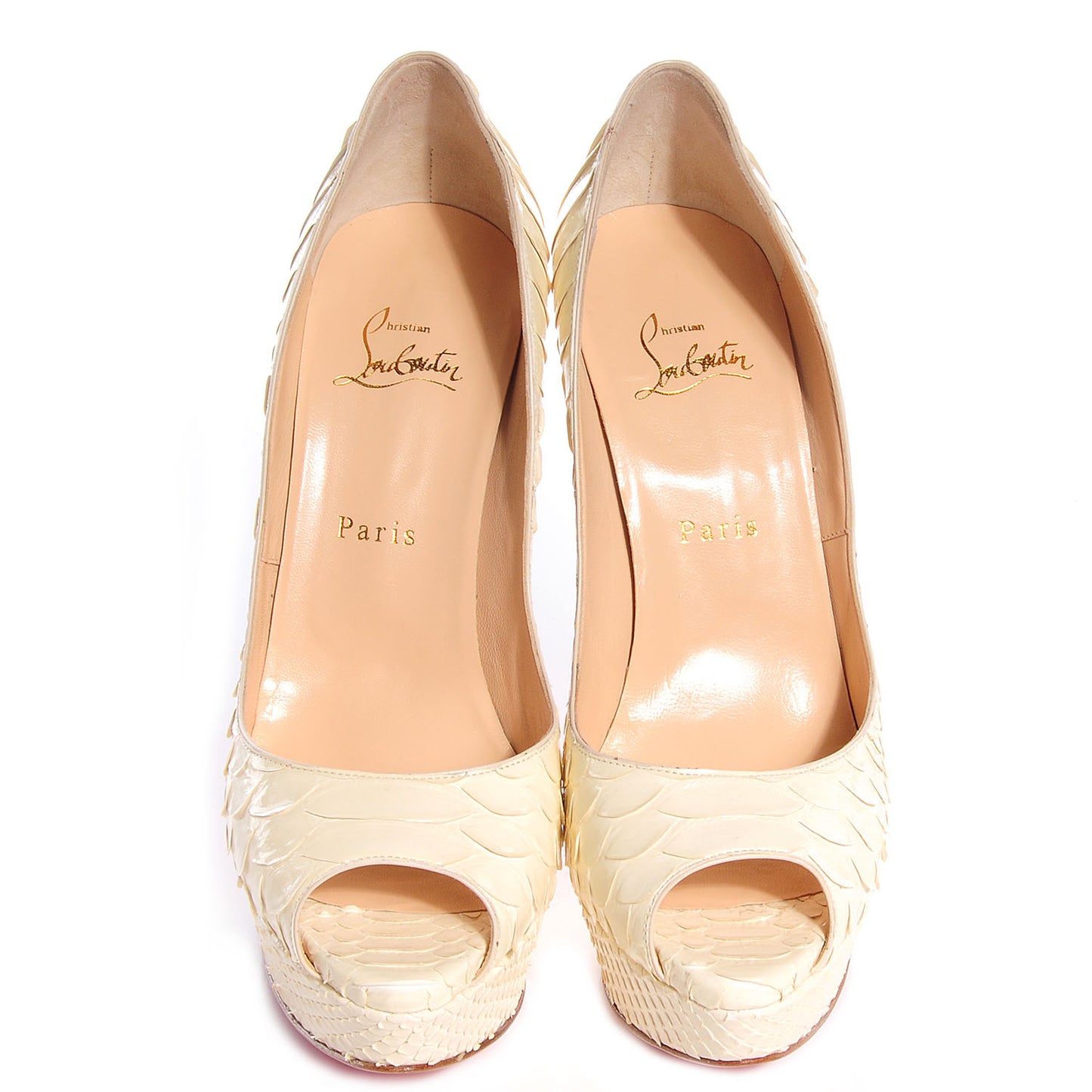 Python Lady Peep 150 Pumps Craie 39.5
