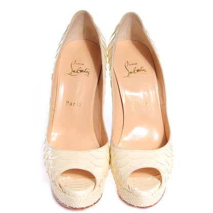 Christian Louboutin Python Lady Peep 150 Pumps Craie 39.5 2 of 6