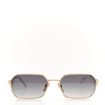 Prada Metal Symbole Triangle Logo Sunglasses SPR A51 Gold Blue 2 of 8
