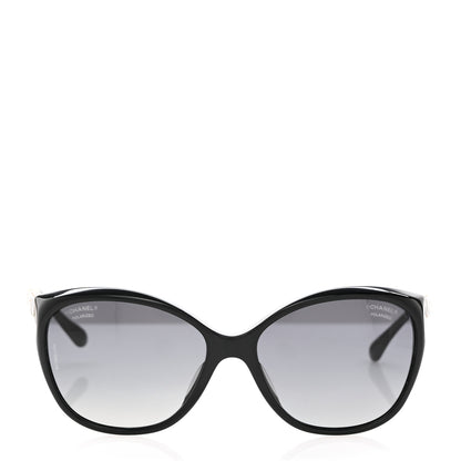 Chanel Crystal Baguette Polarized Cat Eye Sunglasses 5309-B-A Black 2 of 7
