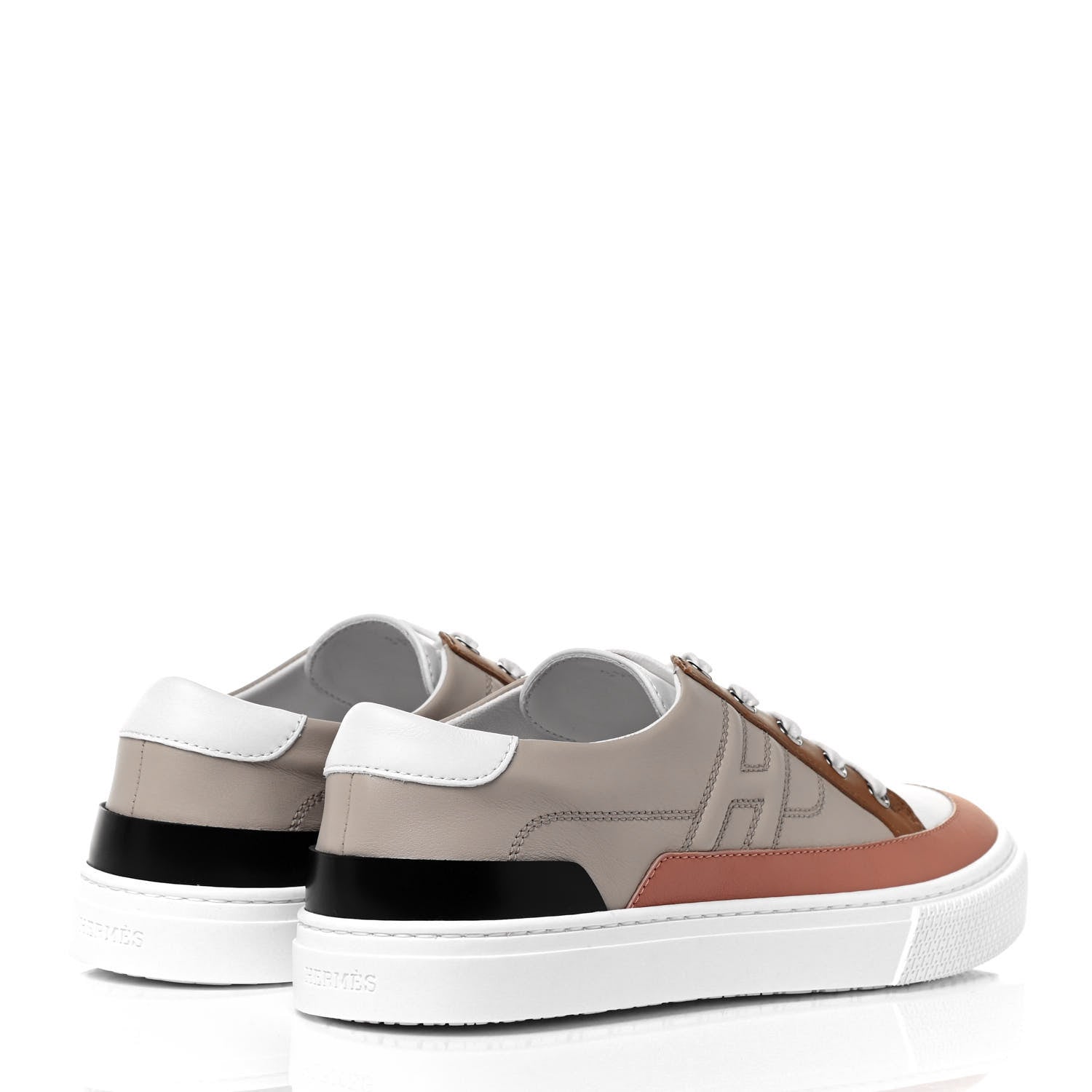 Hermes Calfskin Deep Sneakers 39.5 Multicolor White Gomme 4 of 9