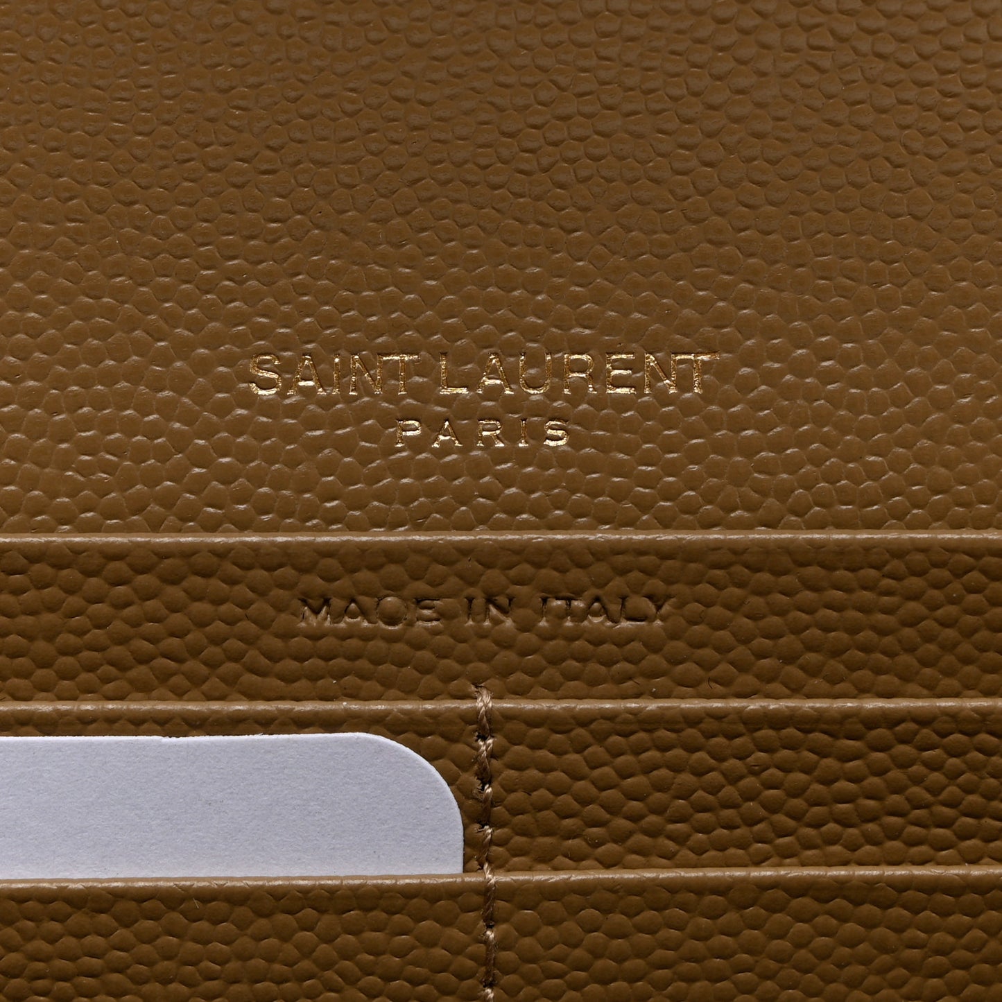 Grain De Poudre Matelasse Chevron Monogram Flap Wallet Dark Latte