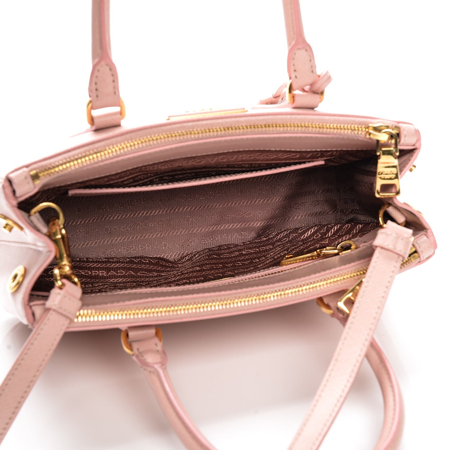 Saffiano Lux Mini Double Zip Tote Orchidea