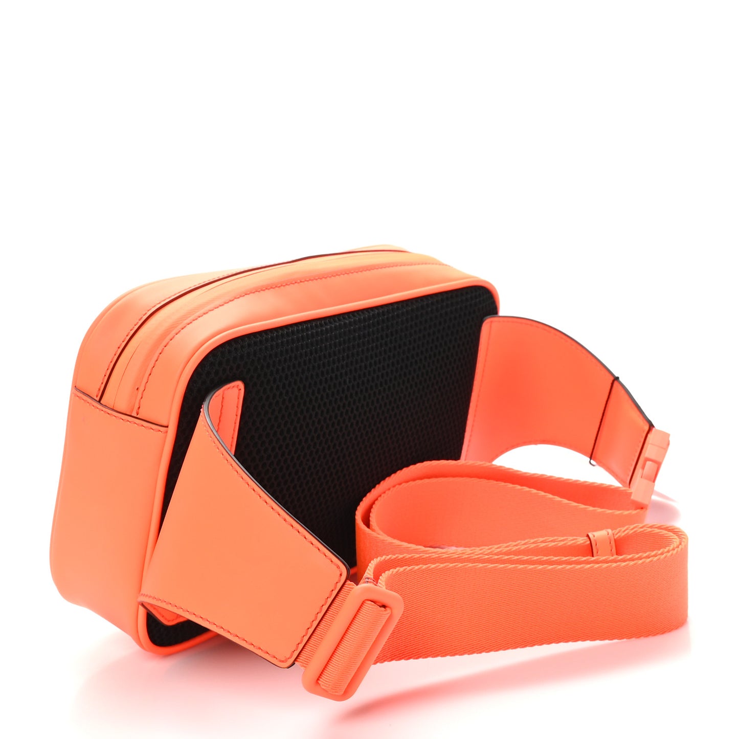 Rubber Effect Monogram GG Belt Bag New Orange Fluo