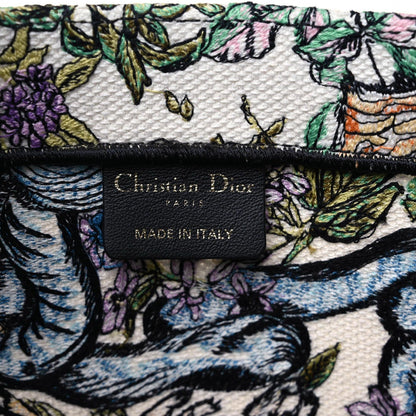 Christian Dior Canvas Embroidered Large D-Constellation Book Tote Latte Multicolor 6 of 16