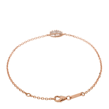Anita Ko ANITA KO 18K Rose Gold Diamond Small Palm Leaf Chain Bracelet 2 of 4