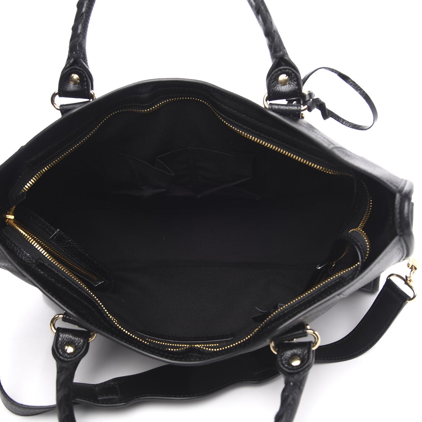 Chevre Gold Metallic Edge Hardware City Black