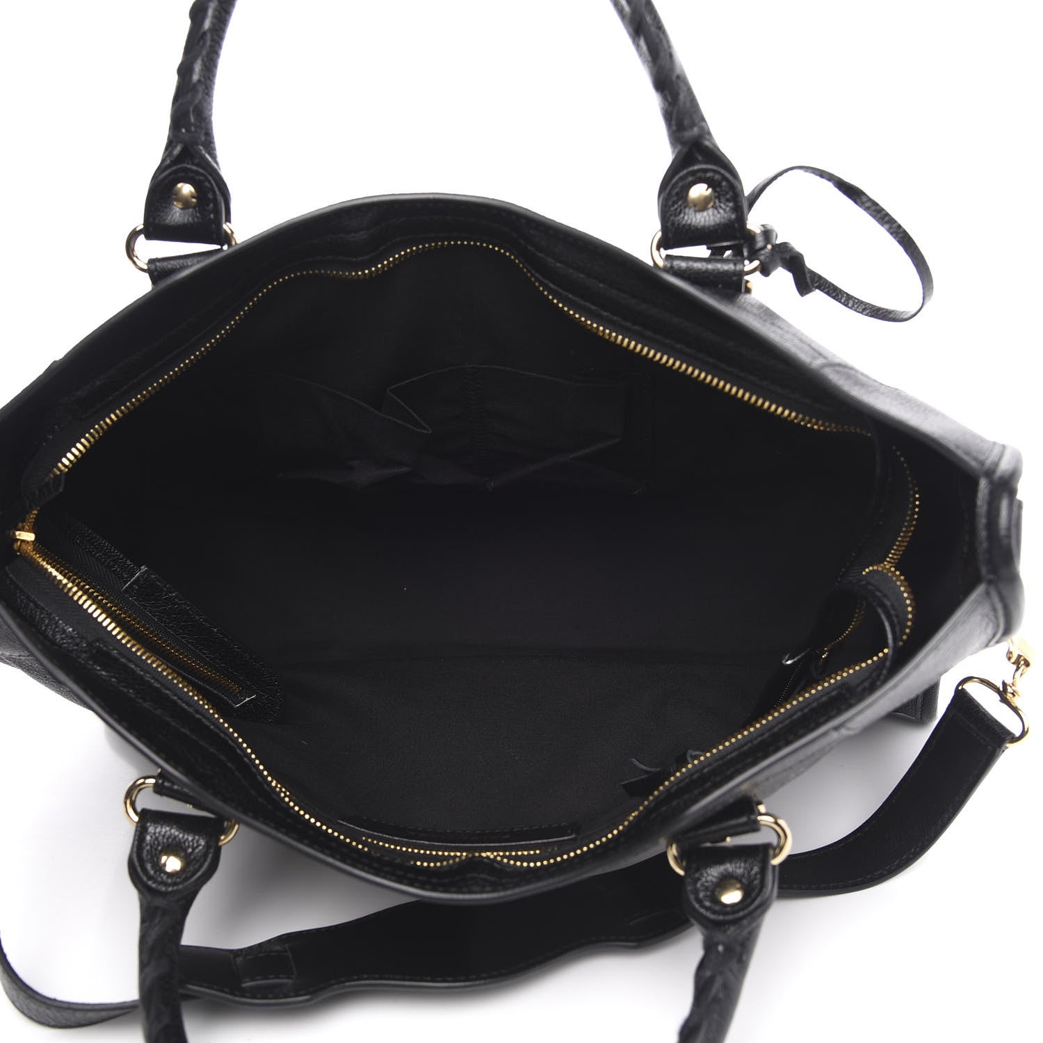 Balenciaga Chevre Gold Metallic Edge Hardware City Black 5 of 10