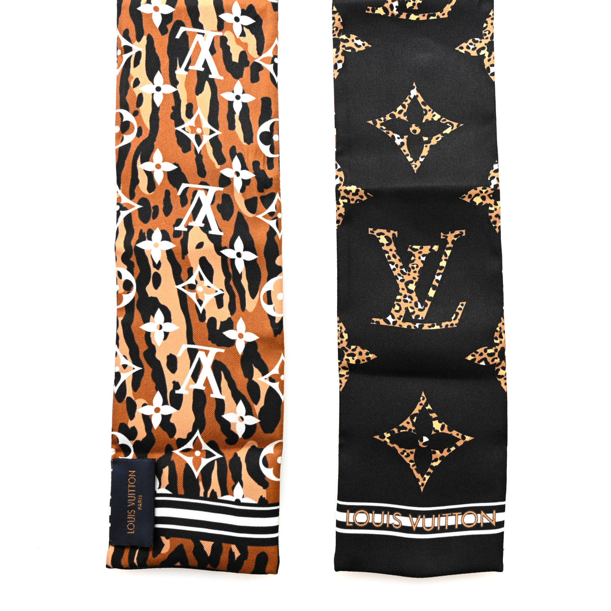 Silk Monogram Giant Jungle Bandeau Black