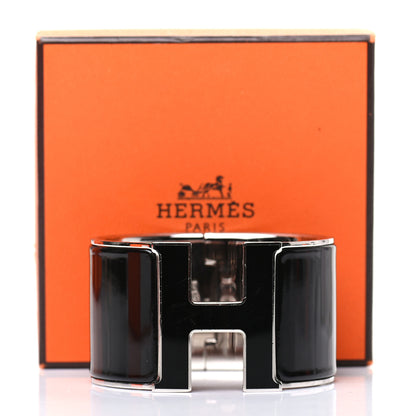 Hermes Enamel Extra Wide Clic Clac H Bracelet PM Black 5 of 5