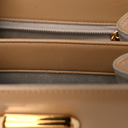 Salvatore Ferragamo Brushed Off Calfskin Iconic Top Handle Bag Camel 10 of 11