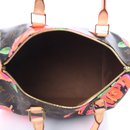 Louis Vuitton Monogram Roses Speedy 30 5 of 12