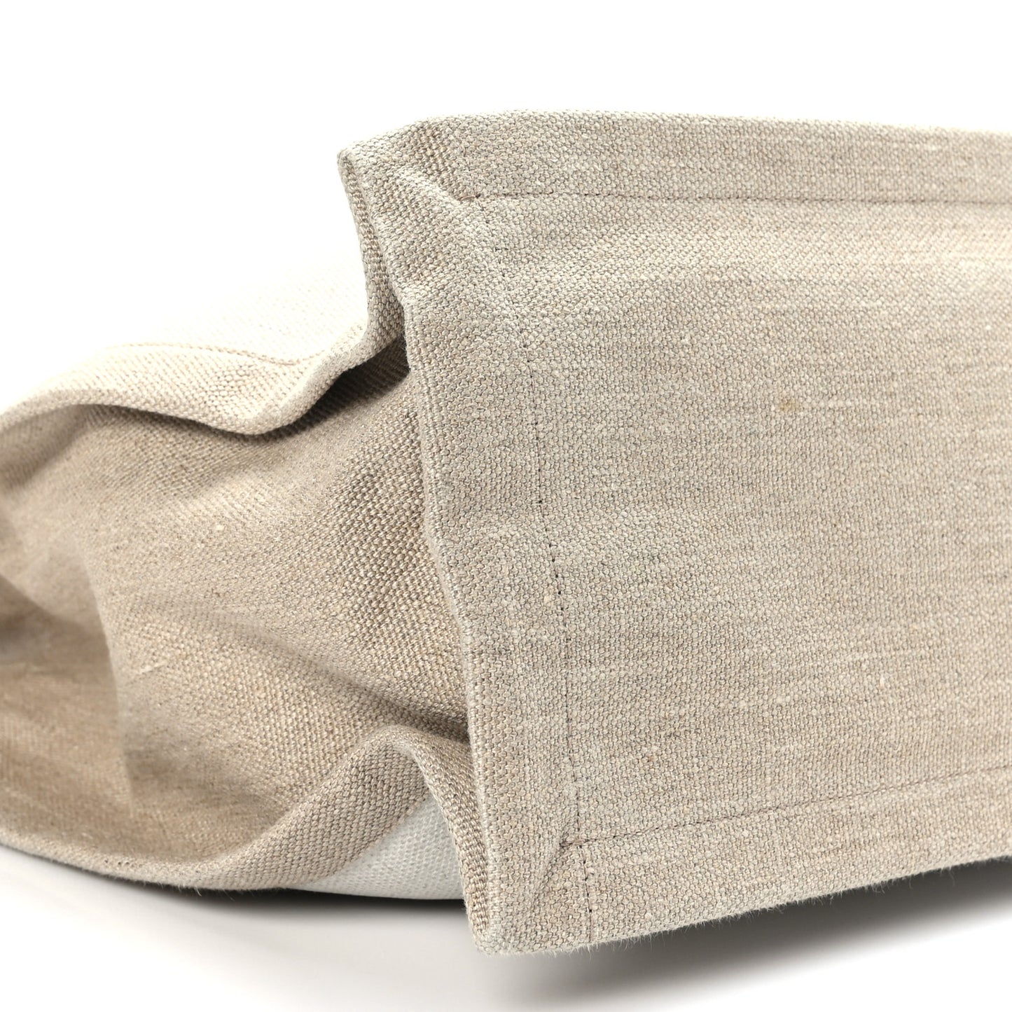 Linen Calfskin Rive Gauche Tote Optic White