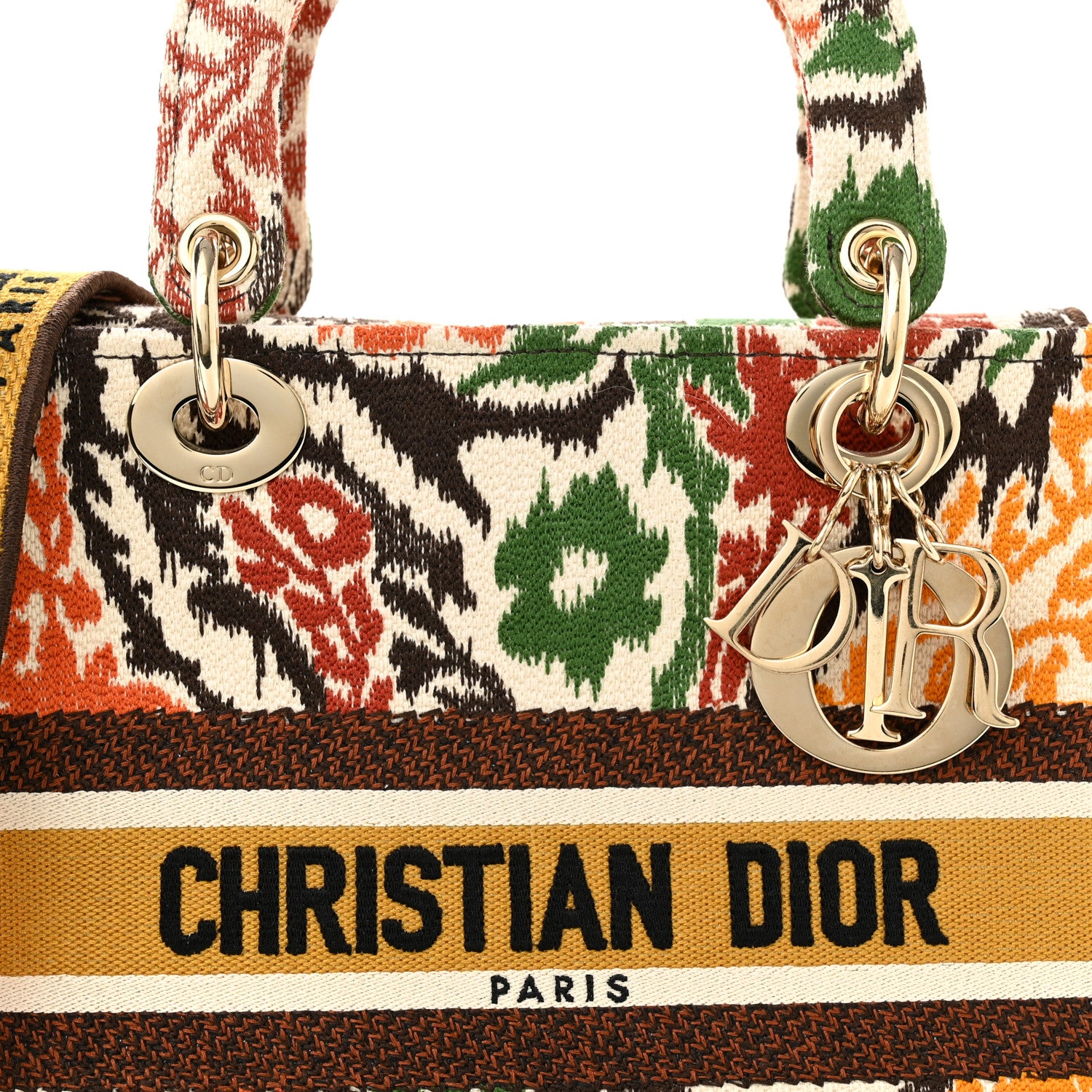 Christian Dior Canvas Embroidered Paisley Medium Lady D-Lite Multicolor 6 of 8