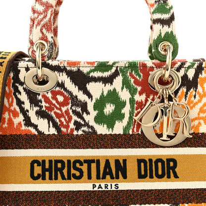 Christian Dior Canvas Embroidered Paisley Medium Lady D-Lite Multicolor 6 of 8