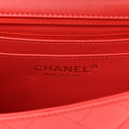 Chanel Lambskin Quilted Mini Square Flap Pink 6 of 13