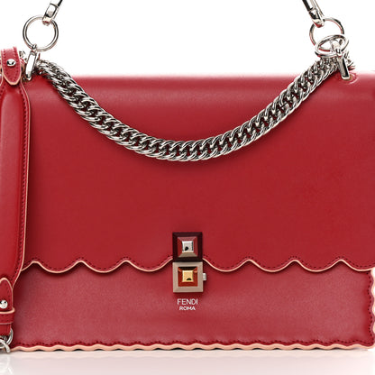 Fendi Vitello Liberty Scalloped Studded Kan I Shoulder Bag Fragola 8 of 16
