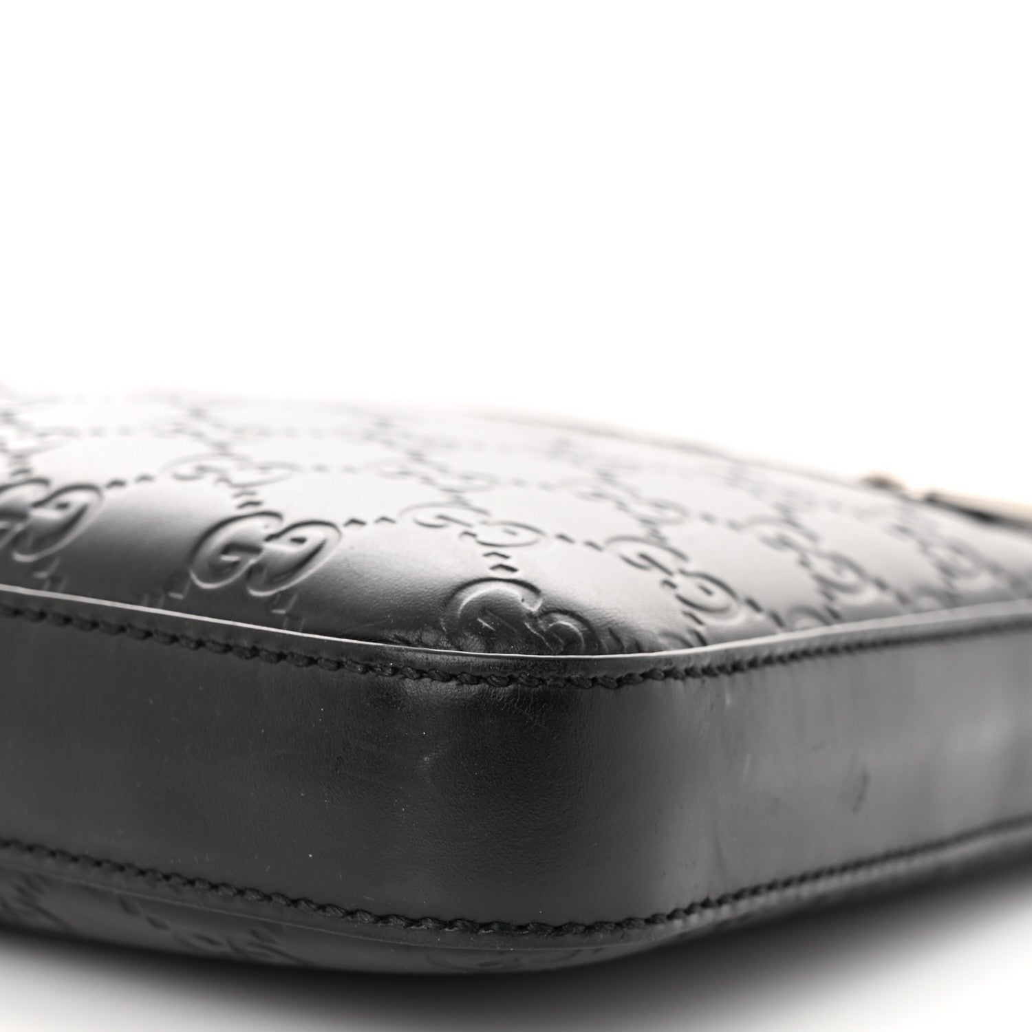 Gucci Guccissima Signature Small Messenger Bag Black 10 of 12