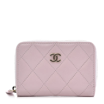 Chanel Caviar Quilted Zip Coin Purse Light Pink 1 of 8
