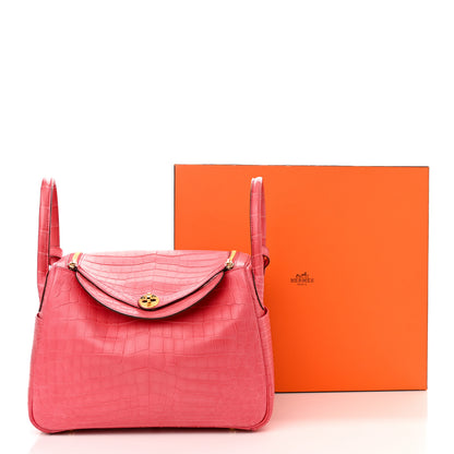 Hermes Matte Niloticus Crocodile Lindy 30 Bougainvillier 10 of 10