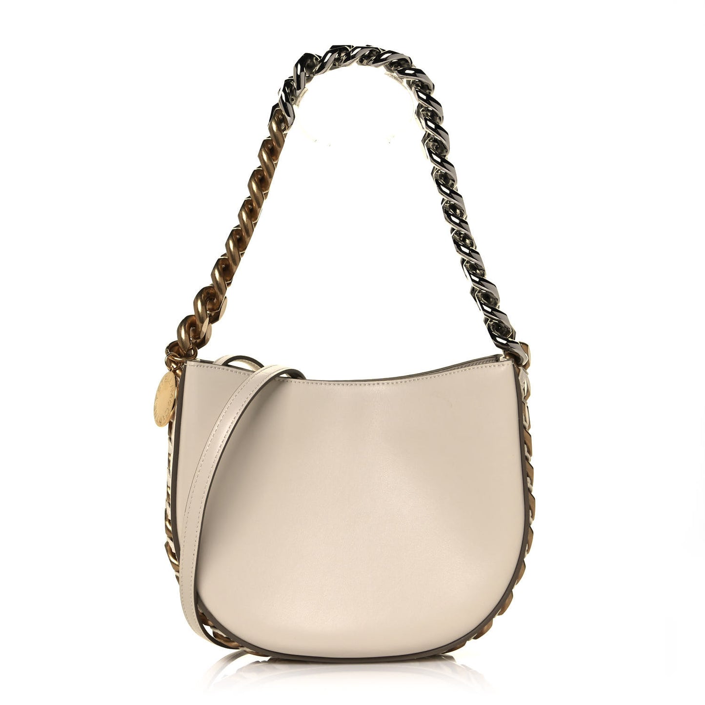 Eco Alter Nappa Medium Frayme Shoulder Bag Pure White