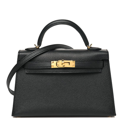 Hermes Epsom Mini Kelly Sellier 20 Black 1 of 11