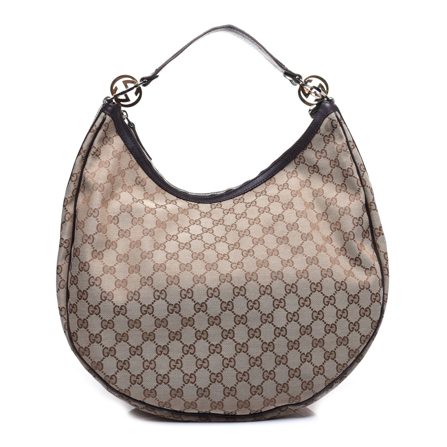 Monogram Large GG Twins Hobo Dark Brown