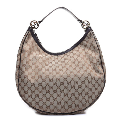 Gucci Monogram Large GG Twins Hobo Dark Brown 1 of 14