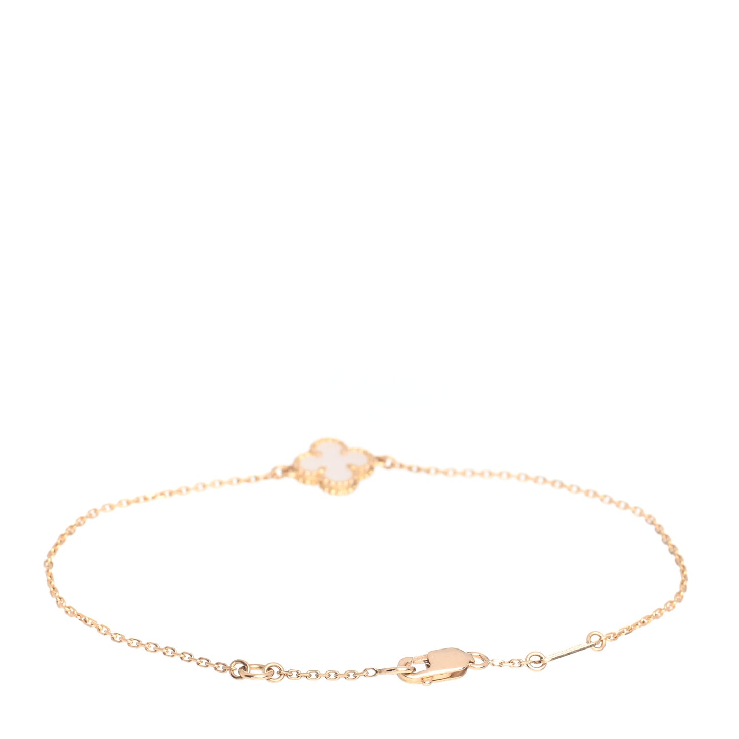 18K Yellow Gold Mother of Pearl Sweet Alhambra Bracelet