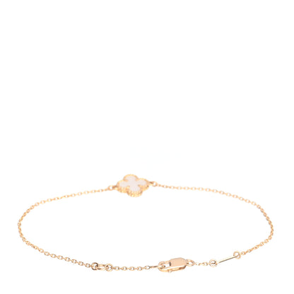 Van Cleef & Arpels 18K Yellow Gold Mother of Pearl Sweet Alhambra Bracelet 3 of 4