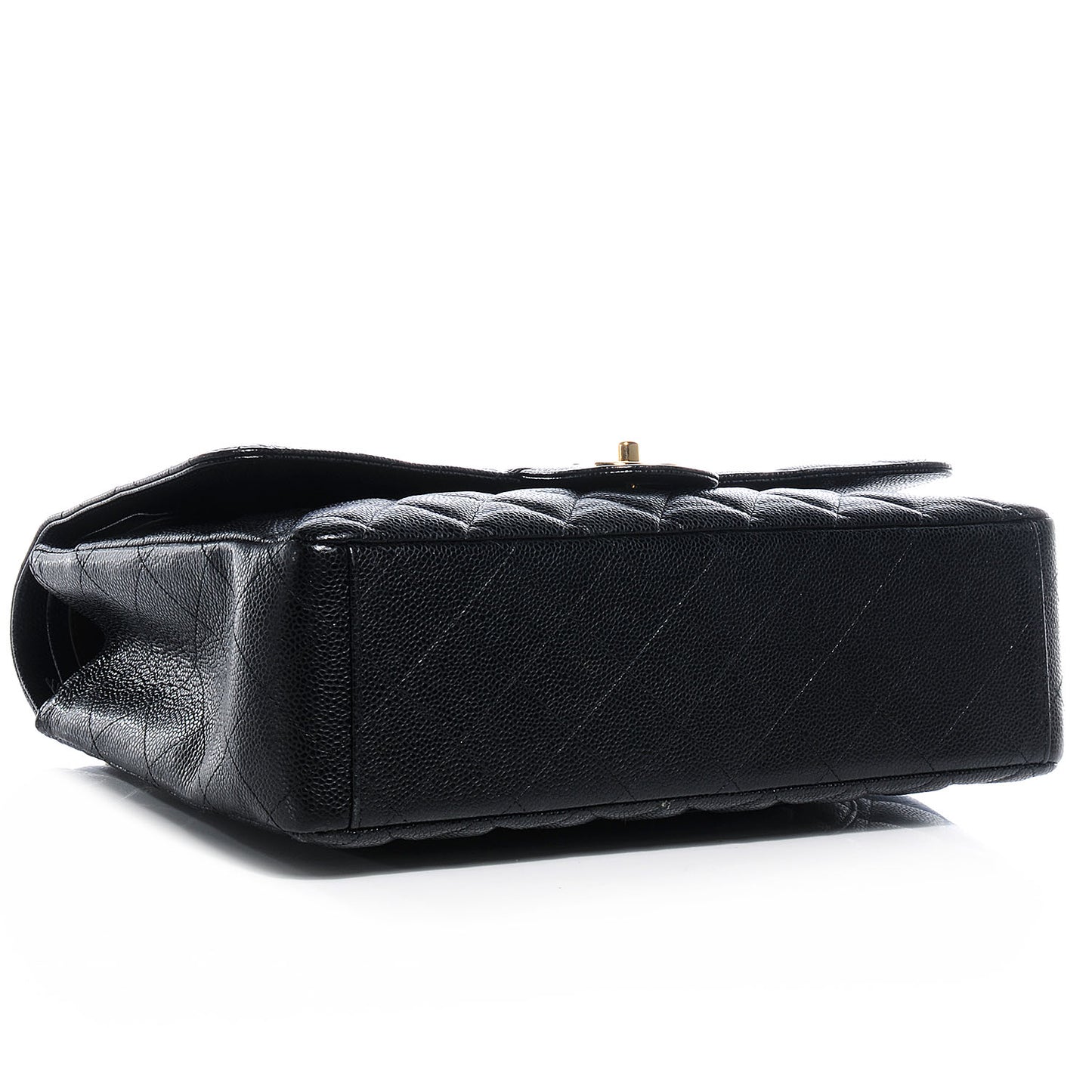 Caviar Quilted Maxi Double Flap Black