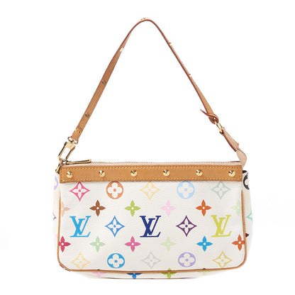 Louis Vuitton Monogram Multicolor Pochette Accessories White 1 of 8