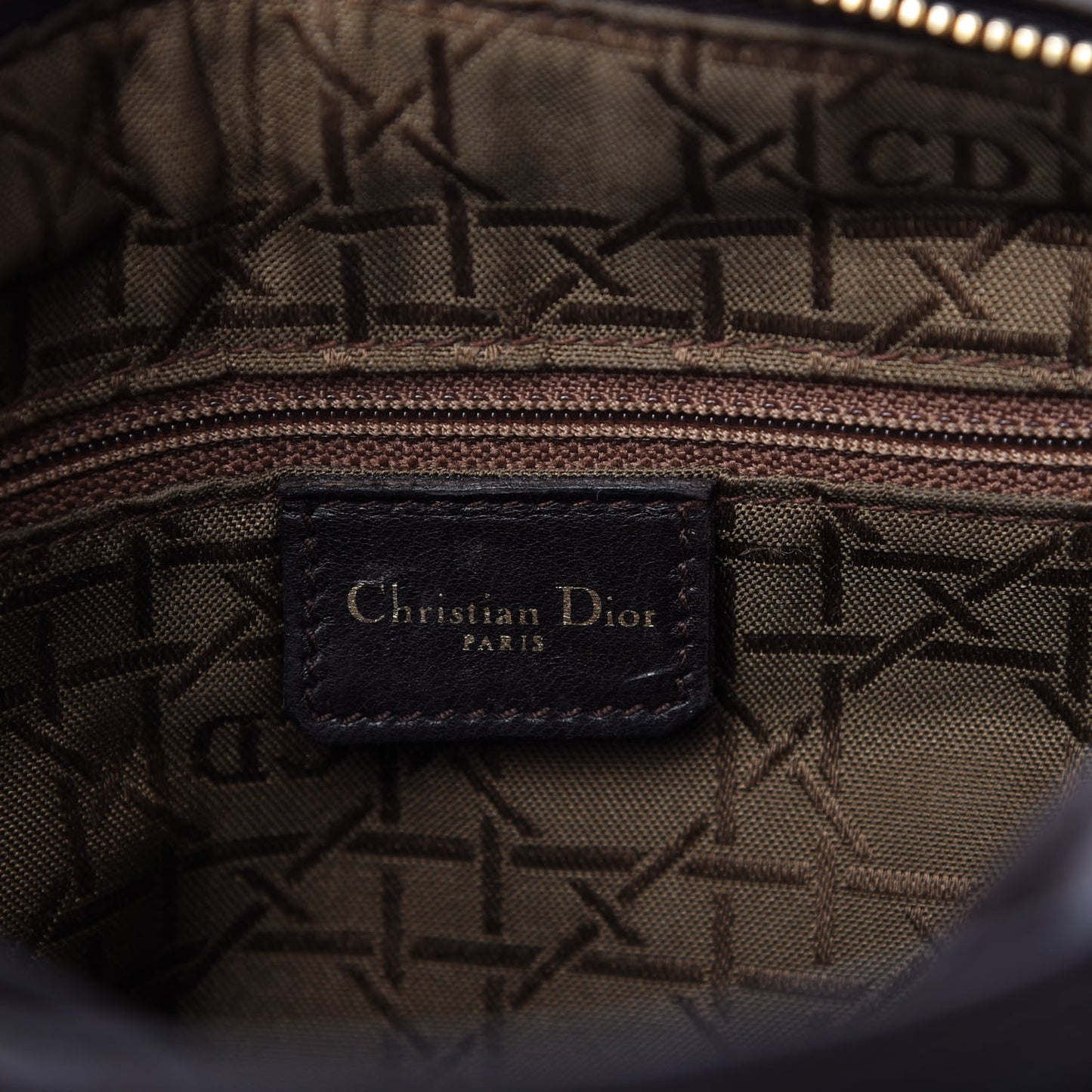 Lambskin Cannage Medium Lady Dior Dark Brown