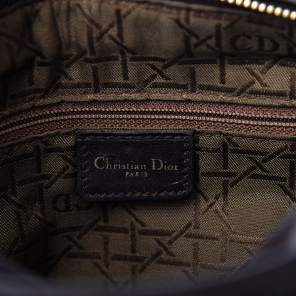 Christian Dior Lambskin Cannage Medium Lady Dior Dark Brown 9 of 11