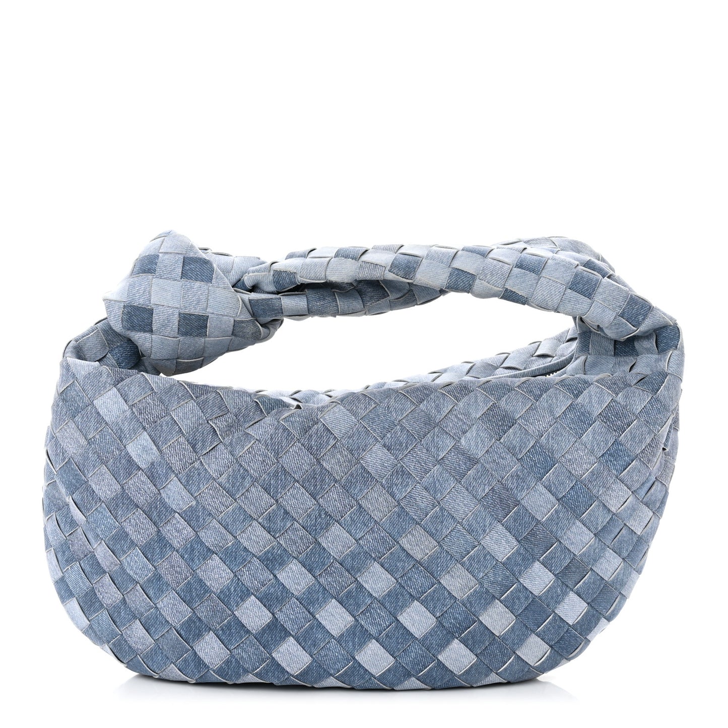 Nappa Denim Effect Intrecciato Teen Jodie Hobo Denim