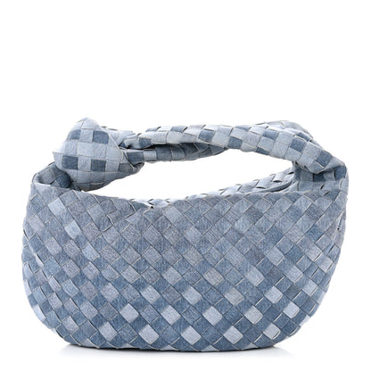 Bottega Veneta Nappa Denim Effect Intrecciato Teen Jodie Hobo Denim 1 of 11