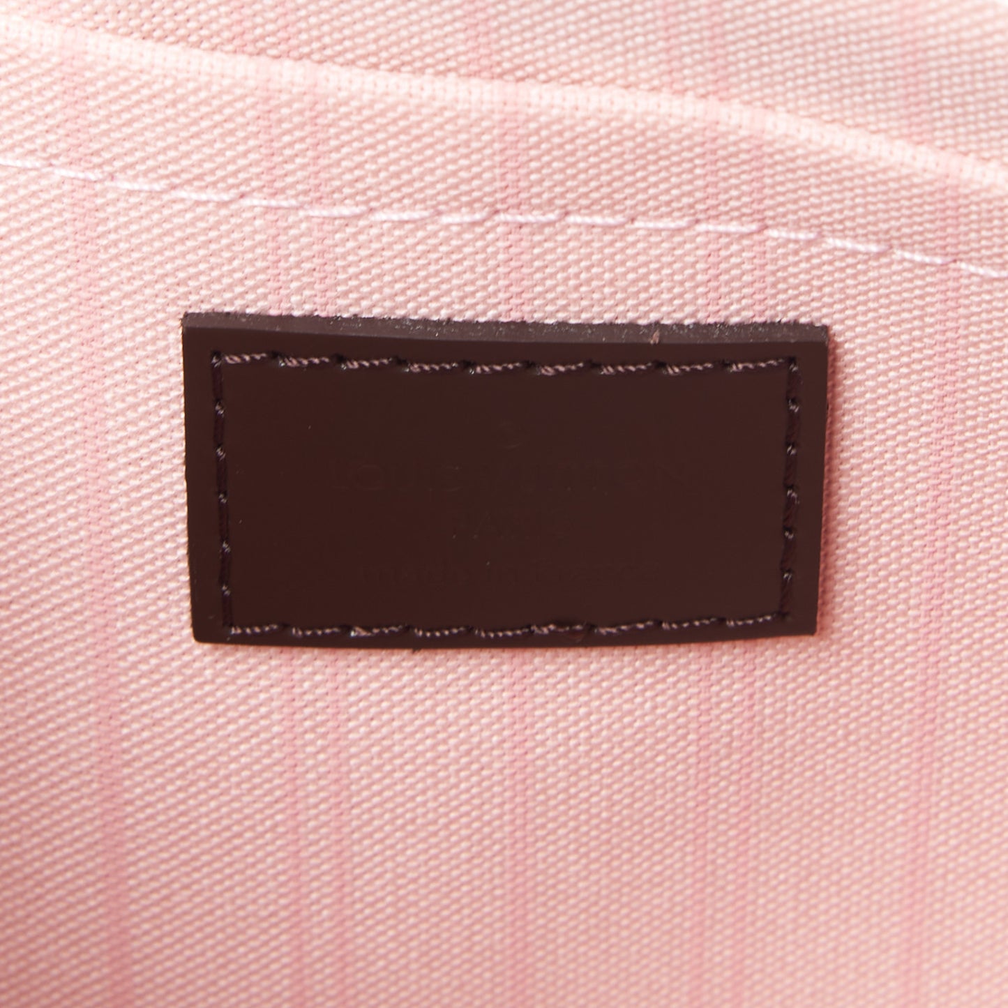 Damier Ebene Neverfull MM GM Pochette Rose Ballerine