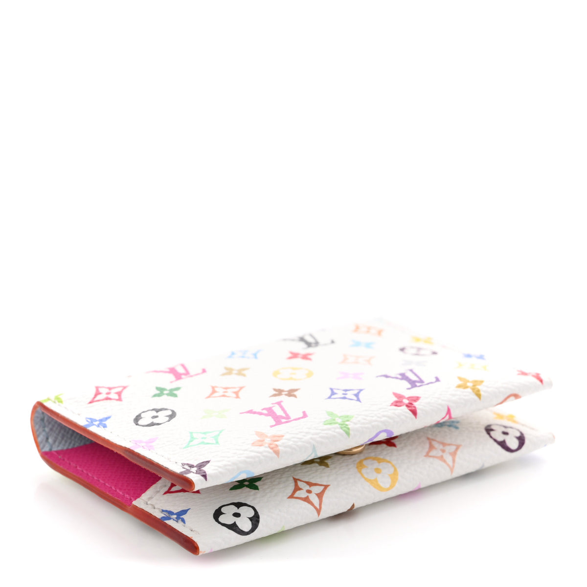 LV X TM Monogram Multicolor Slim Card Holder White