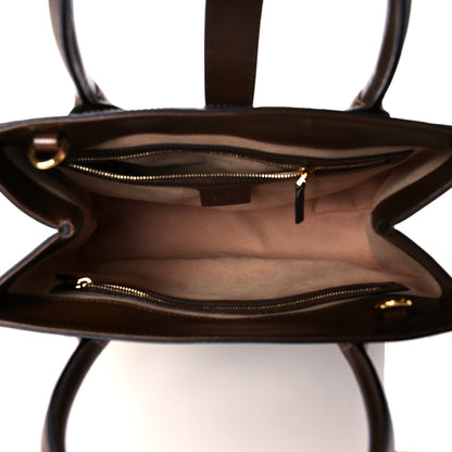 Gucci GG Supreme Monogram Azalea Calfskin Web Medium Jackie 1961 Tote Beige Ebony Brown Sugar 5 of 11