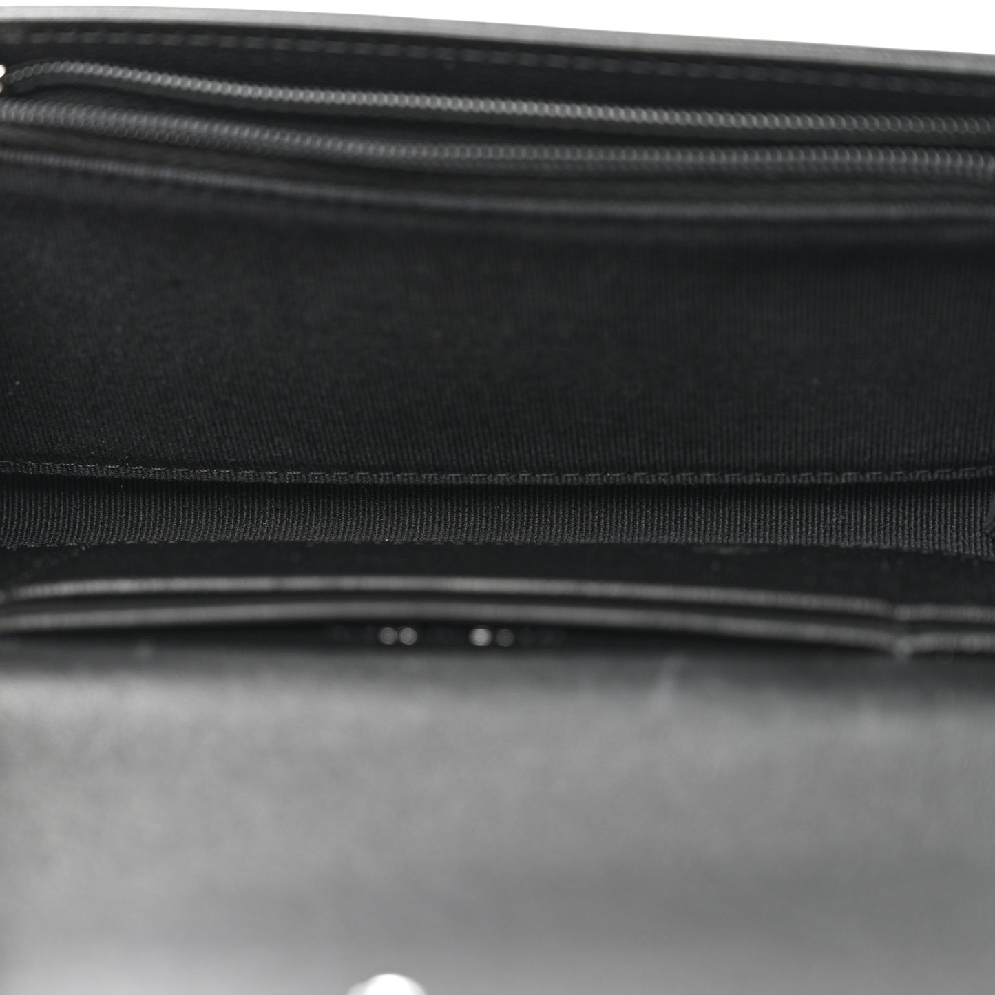Lambskin Quilted Crystal CC Medium Flap Wallet Black